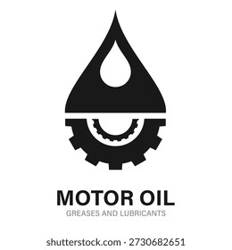 Ícone vetorial de óleo de motor isolado no fundo branco