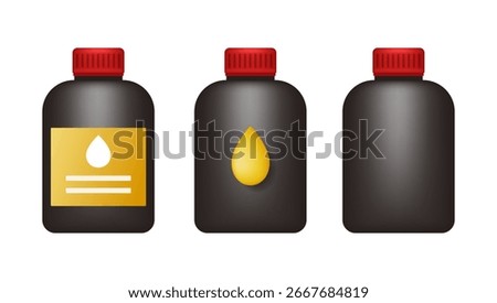 Motor oil vector icon. Vector icon isolated on white background.
