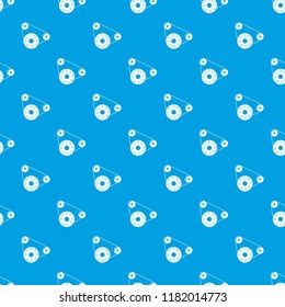 Motor pattern vector seamless blue repeat for any use