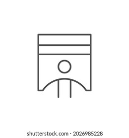 Motor piston line outline icon