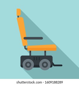 Motor Power Wheelchair Icon. Flat Illustration Of Motor Power Wheelchair Vector Icon For Web Design