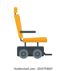 Motor Power Wheelchair Icon. Flat Illustration Of Motor Power Wheelchair Vector Icon Isolated On White Background