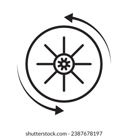 indicadores vectoriales del icono del pulsador del motor 