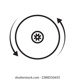 motor pulsator wheel icon vector illustration eps 