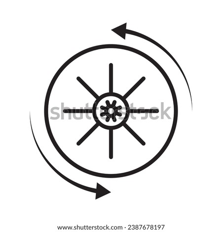 motor pulsator wheel icon vector illustration eps 