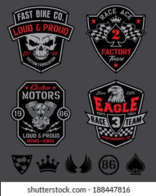 Motor-Racing-Emblem-Set