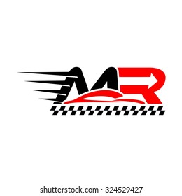 Motor Racing, M R Initial Logo