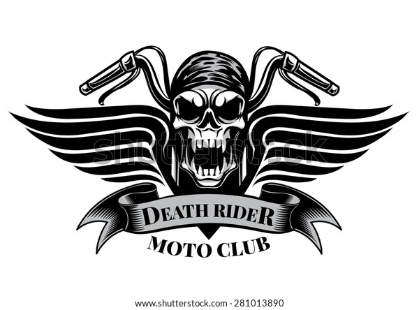 Motor racing skulls,graphic design. logo, Sticker,\
label, arm 