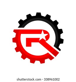 Motor Racing Star, R Initial Logo