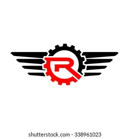 Motor Racing Star, R Initial Logo