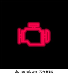 Motor Red Glowing Neon Ui Ux Stock Vector (Royalty Free) 709635181 ...