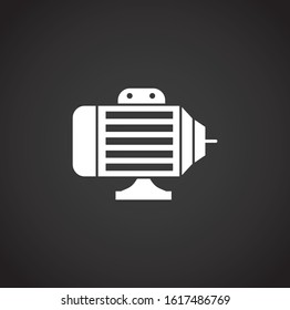 Motor related icon on background for graphic and web design. Creative illustration concept symbol for web or mobile app.
