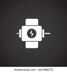 Motor related icon on background for graphic and web design. Creative illustration concept symbol for web or mobile app.