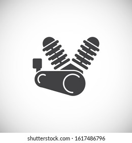 Motor related icon on background for graphic and web design. Creative illustration concept symbol for web or mobile app.