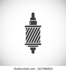 Motor related icon on background for graphic and web design. Creative illustration concept symbol for web or mobile app.