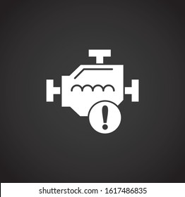 Motor related icon on background for graphic and web design. Creative illustration concept symbol for web or mobile app.