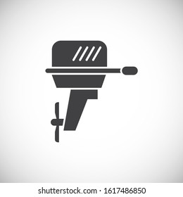 Motor related icon on background for graphic and web design. Creative illustration concept symbol for web or mobile app.