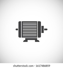 Motor related icon on background for graphic and web design. Creative illustration concept symbol for web or mobile app.