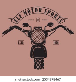 motor ride artwork illustration for t-shirt