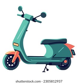 motor scooter design over white