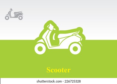 Motor Scooter. eps-10.