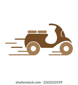 Motor scooter icon design illustration