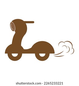 Motor scooter icon design illustration