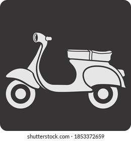 Icono de motocicleta aislado. Ilustración vectorial.