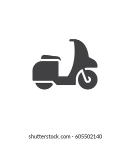 Motor scooter icon vector, filled flat sign, solid pictogram isolated on white. Symbol, logo illustration. Pixel perfect