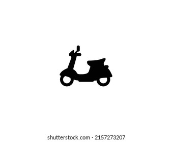 Motor Scooter Isolated Realistic Vector Icon. Electric Motor Scooter Illustration Icon