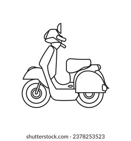 Motor Scooter symbol vector icon