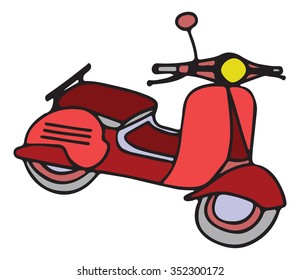 motor scooter vector illustration
