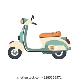 motor scooter vintage icon isolated