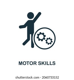 Motor Skills icon. Monochrome sign from creative learning collection. Creative Motor Skills icon illustration for web design, infographics and more