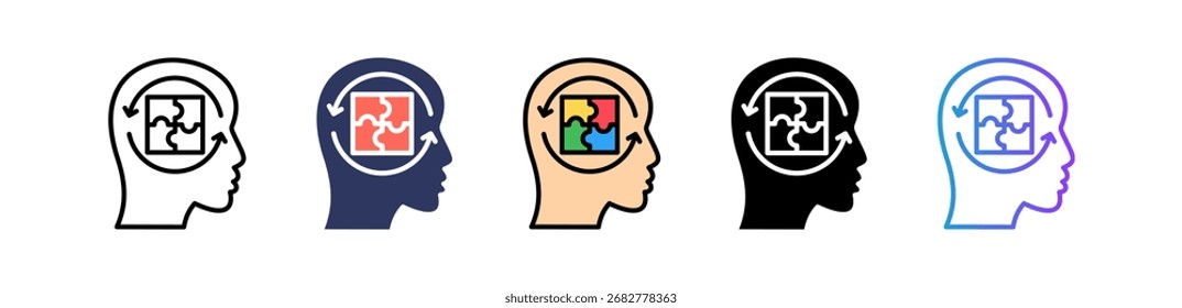 Ícone de habilidades de motor Ilustração de vetor múltiplo