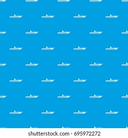 Motor speed boat pattern repeat seamless in blue color for any design. Vector geometric illustration