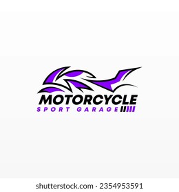 Motor sport logo design template. Motorcycle logo concept. Motor racer logo design concept template