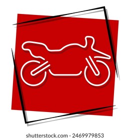 motor sport red banner. Vector illustration.
