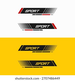 Ilustración vectorial de diseño de pegatina de motor