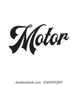 motor text on white background.