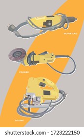 MOTOR TOOL, POLISHER AND A JIG SAW