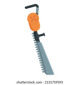 Motor trimmer icon cartoon vector. Lawn grass. Cutter string