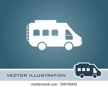 Motor Van Icon. Eps-10.