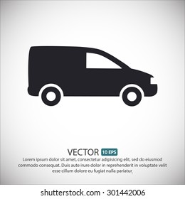 Motor Van. Vector Icon EPS 10.