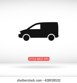Motor Van. Vector icon EPS 10.