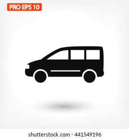 Motor Van. Vector icon EPS 10.