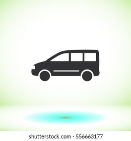 Motor Van. Vector icon EPS 10.