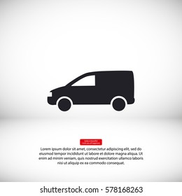 Motor Van. Vector icon EPS 10.