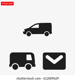 Motor Van. Vector icon EPS 10.