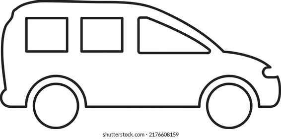 Van del motor. Ilustración del icono del vector sobre fondo blanco..eps

